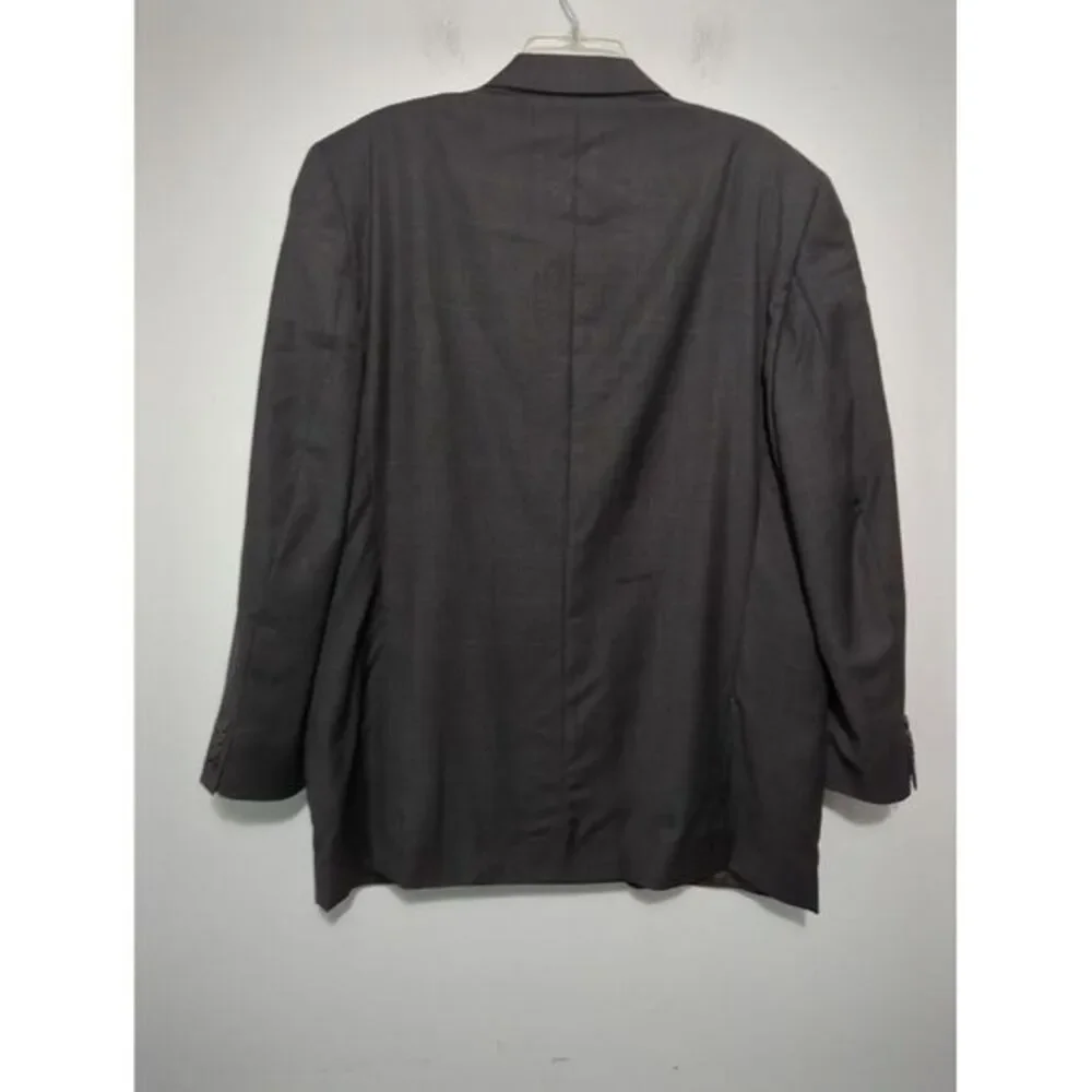 Jack Victor Loro Piana Zelander‎ Wool Blazer 46L Charcoal Grey Glen Plaid Jacket